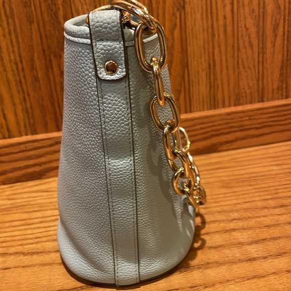 Nanette Lepore Pastel Blue Bucket Bag Gold Chain - Picture 6 of 10